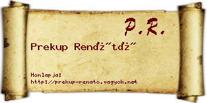 Prekup Renátó névjegykártya