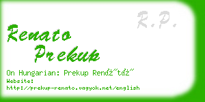 renato prekup business card